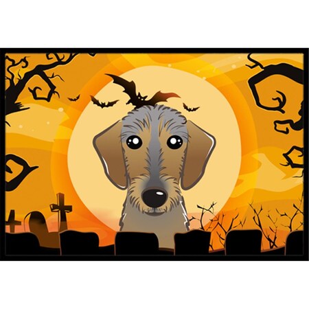 Carolines Treasures Halloween Wirehaired Dachshund Indoor and Outdoor Mat- 24 x 36 in. BB1791JMAT